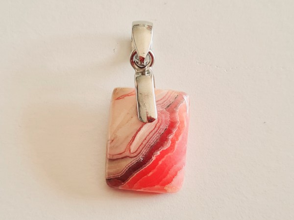 pendentif rhodochrosite rectangle